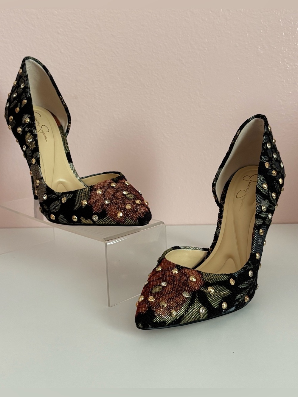Jessica Simpson Prizma22 Studded Bandana Print Pumps